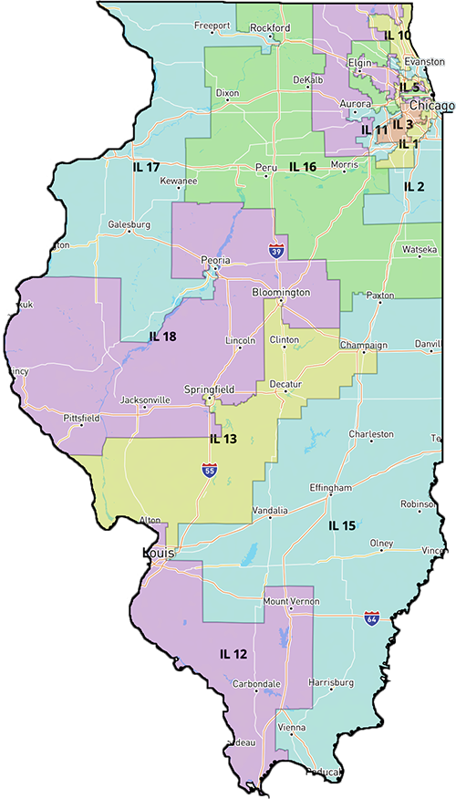 500x876 IllinoisLegislativeDistrictMap - Illinois REALTORS